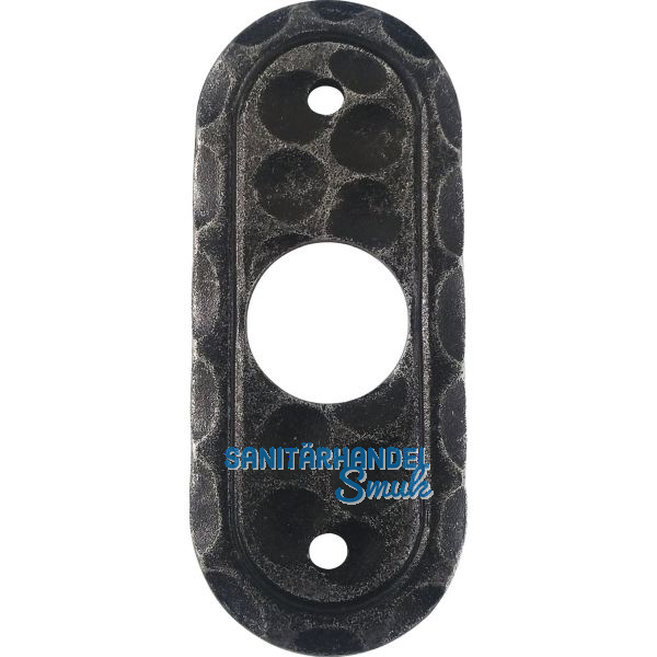 HALC� Dr�ckerrosette SILL oval, 30 x 42 mm, verzinkt schwarz passiviert