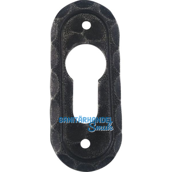 HALC� Zylinderrosette SILL - PZ, oval, 30 x 42 mm, verzinkt schwarz passiviert