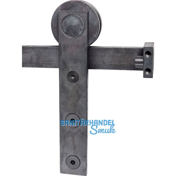 HALC� Schiebet�rbeschlagset Holz 35-45 mm Laufschiene L=2000 mm Schwarzstahl