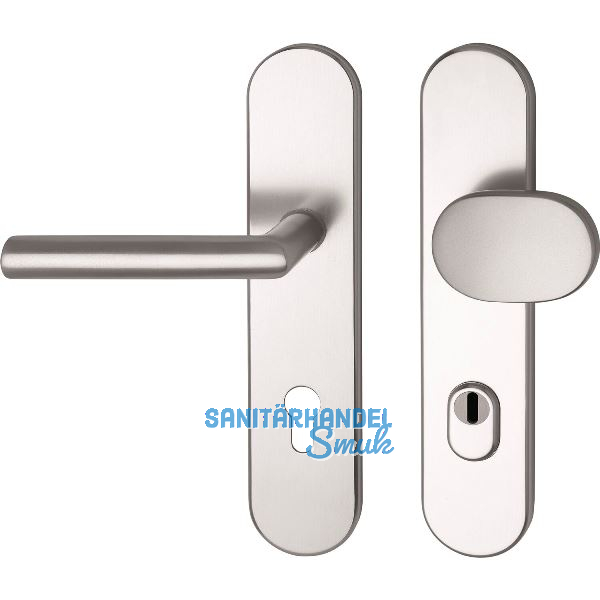 GRUNDMANN Sicherheits-Wechselgarnitur 2552 L-Form,KZS,8,5 mm,RC2,silber eloxiert