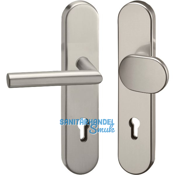 GRUNDMANN Sicherheits-Wechselgarnitur 2552 L-Form, 8,5 mm, RC2, Edelstahl matt