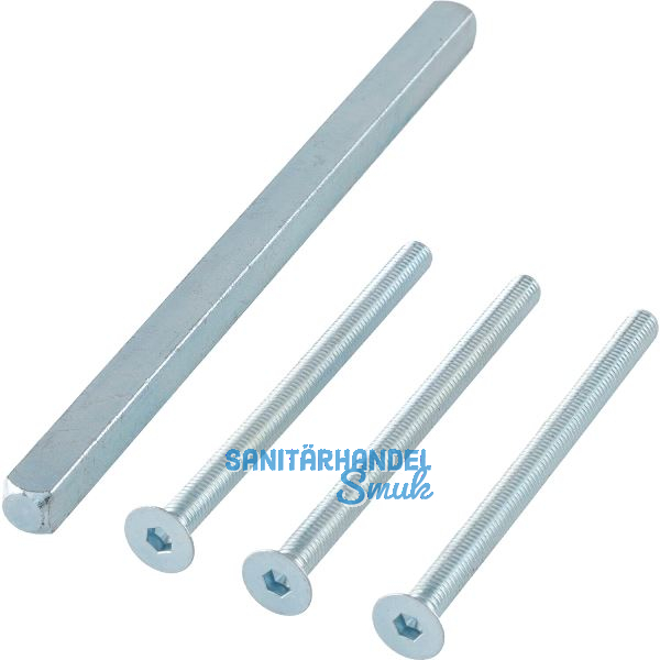 GRUNDMANN SH-Befestigungsset, Dr�ckerstift u. Schrauben,TS 40-44,Stahl verzinkt