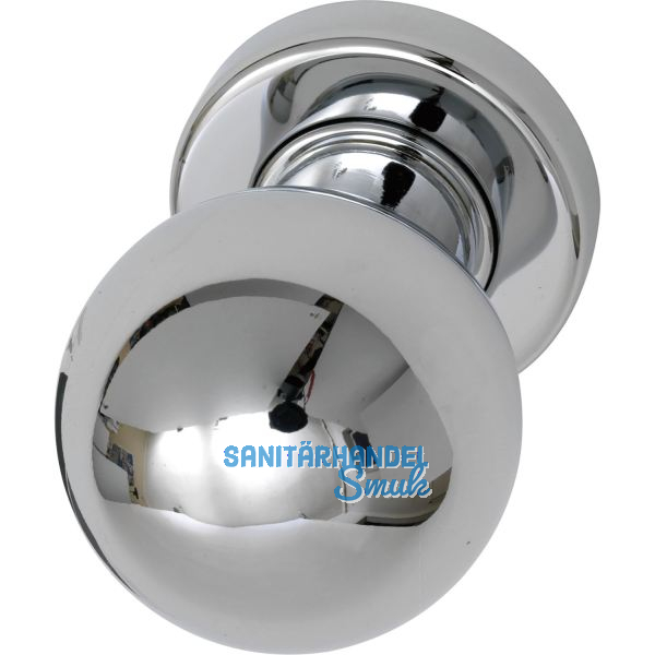 MARCHESI FH T�rknopf Kugelform - auf Rosette, � 50 mm fest, Messing verchromt