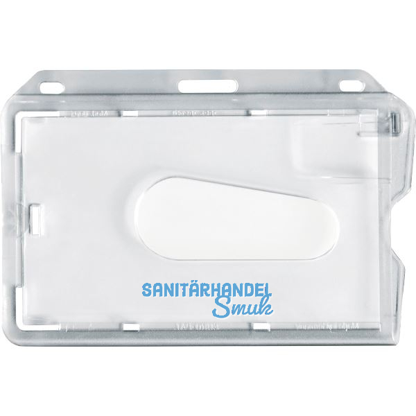 IDENTA Kartenhalter Querformat mit Einschubhilfe 85x54 mm transparent