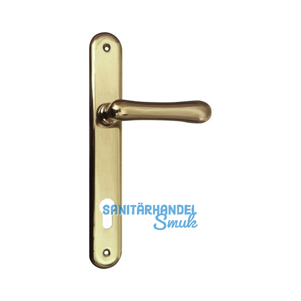 Haust�rdr�ckergt. ELEGANT 22 - auf Langschild PZ88, Messing poliert