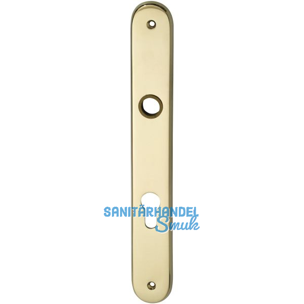 Haust�r - Langschild ELEGANT 22, PZ88, Ansatz 16 mm, Messing pol