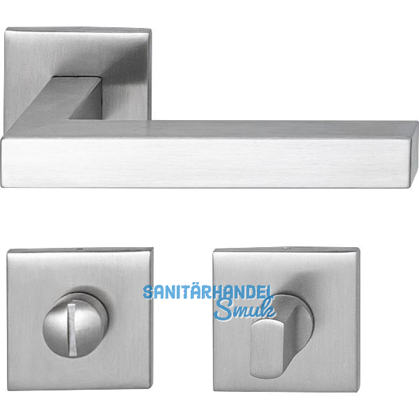 MARCHESI Dr�ckergarnitur SQUARE auf Flachrosette WC, Edelstahl matt