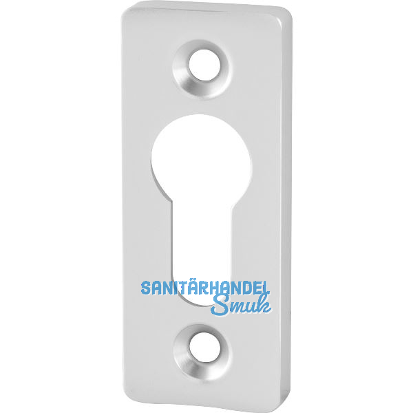 Zylinderrosette PZ eckig 28 x 70 mm, Edelstahl matt