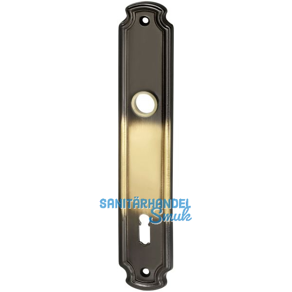 MARCHESI Langschild L�FFELFORM/POSTHORN - BB 90, Messing patiniert