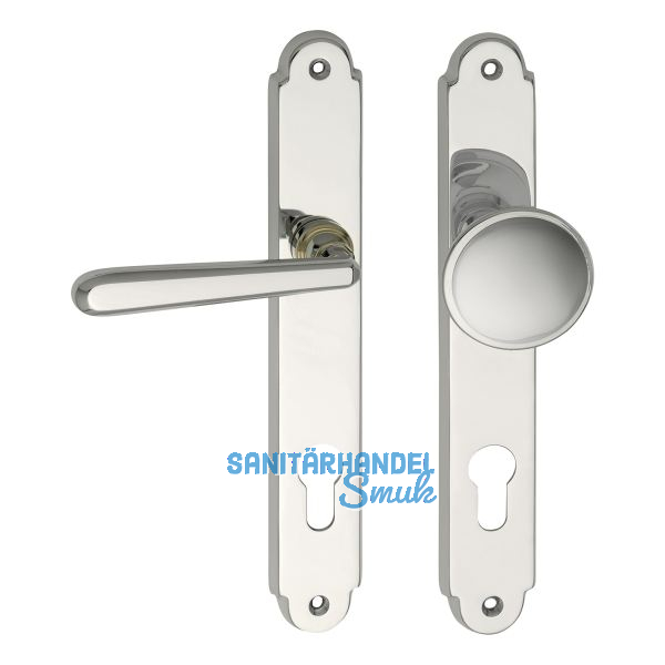 MARCHESI FH Wechselgarnitur ALT-WIEN - auf Schild PZ88, links, Messing verchromt