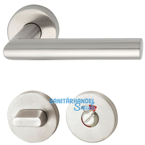 MARCHESI Dr�ckergarnitur GEHRUNG WC - rot/wei�, mit St�tznocken, Edelstahl matt