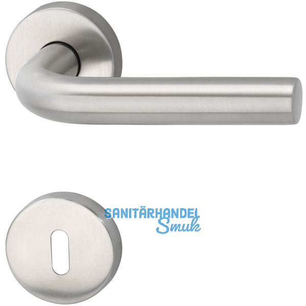 MARCHESI Dr�ckergarnitur HORIZONT - auf Rosette BB, 38 - 45, Edelstahl matt