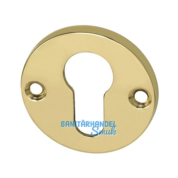MARCHESI Zylinderrosette PZ, � 50 mm, Messing poliert schutzlackiert