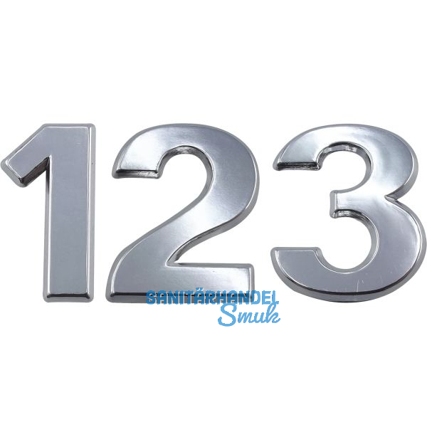 Ziffer selbstklebend, Type 9, H�he 30 mm, Aluminium silber eloxiert