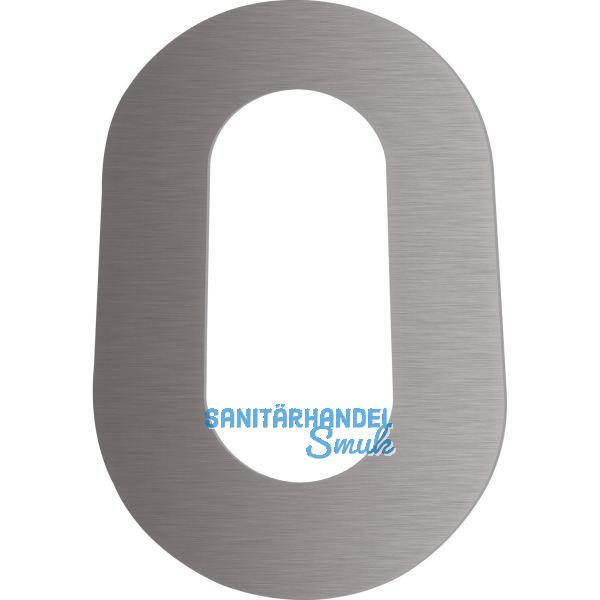 Hausnummer 0 - H�he 120 mm, mit 2 Gewindenocken M5, Edelstahl