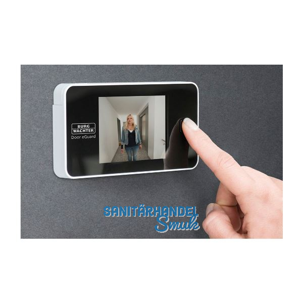 Video-T�rspion Door eGuard DG 8100, Weitwinkel 105�, Kunststoff schwarz/wei�