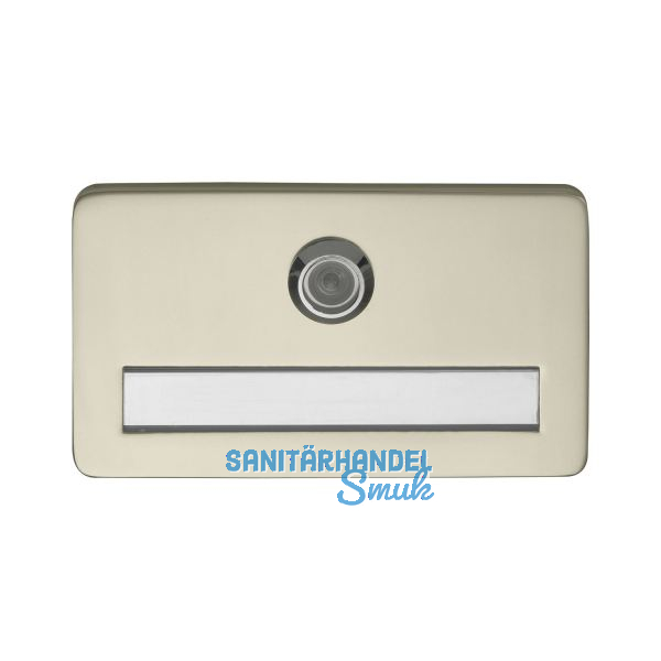 FH Namensschild m.T�rgucker, 120x70x6, Linse 170�, TS 34-44, neusilber