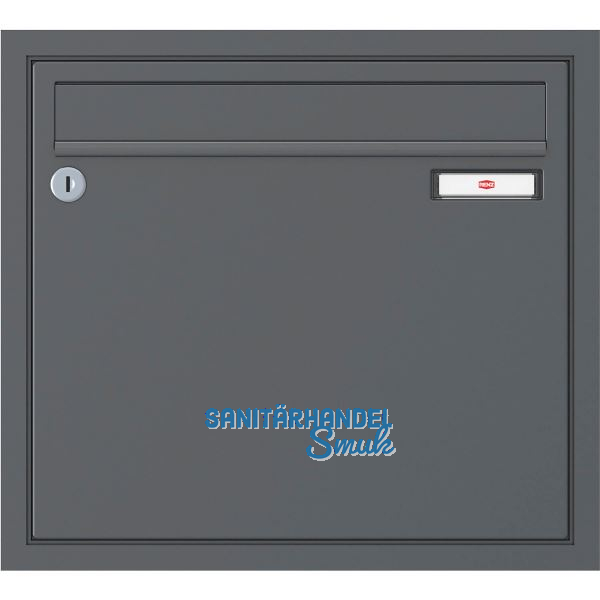 RENZ Unterputzbriefkasten 370 x 330 x 100 mm, Stahl anthrazitgrau RAL 7016