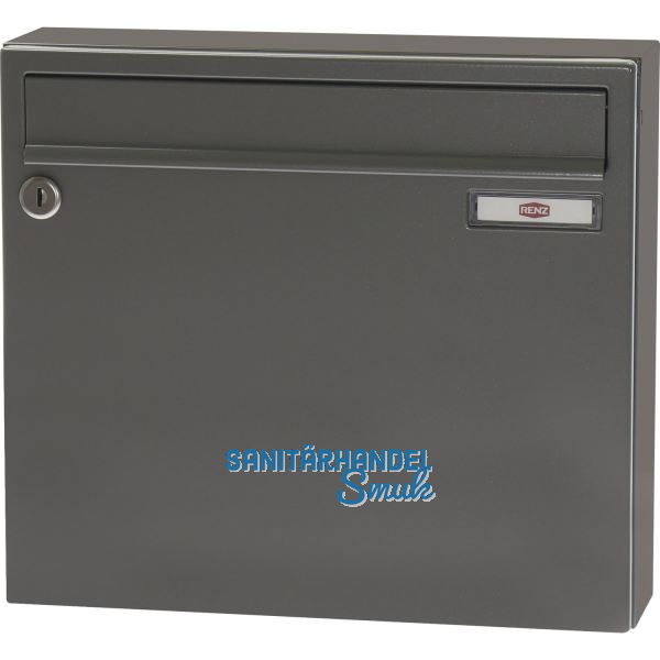 RENZ Aufh�ngebriefkasten SERIE 17 - 370 x 330 x 100, graualuminium RAL 9007