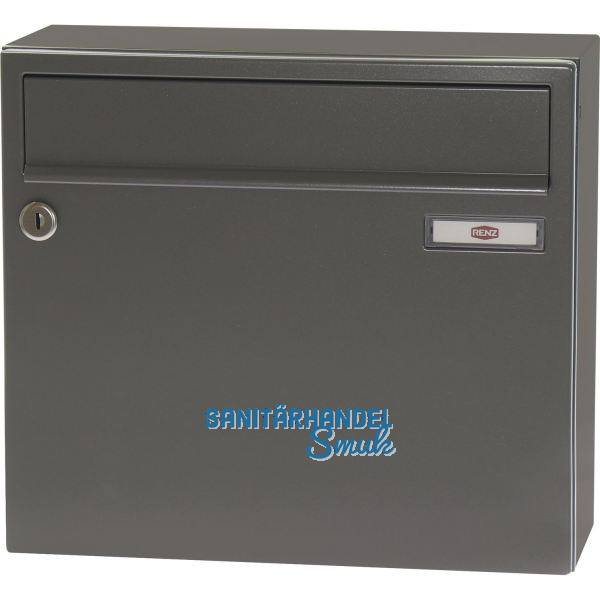 RENZ Aufh�ngebriefkasten SERIE 17 - 370 x 330 x 145, graualuminium RAL 9007