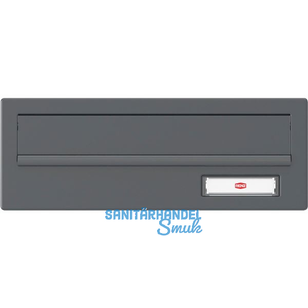 RENZ Frontplatte kombinierbar, eckig, 300 x 110 mm, Stahl anthrazitgrau RAL 7016