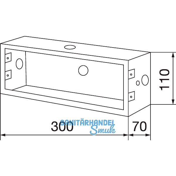 RENZ Abdeckkasten 300/110/70, Stahl verzinkt