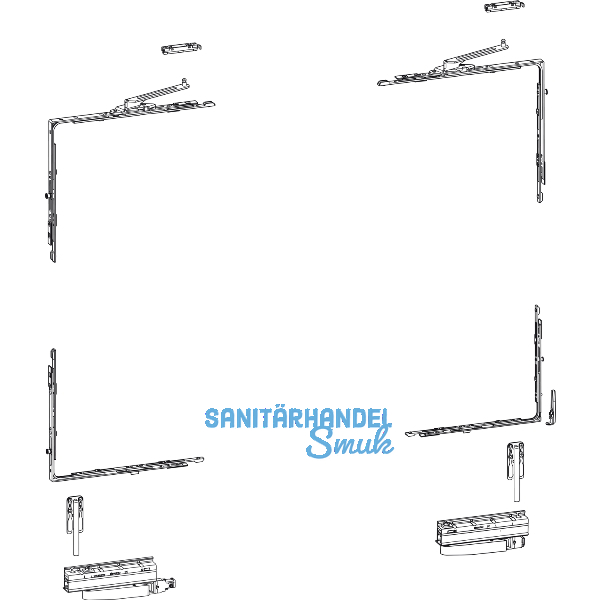 HAUTAU ATRIUM HKS 200 Z Grundkarton, Versatz 9 mm, links, 160 kg