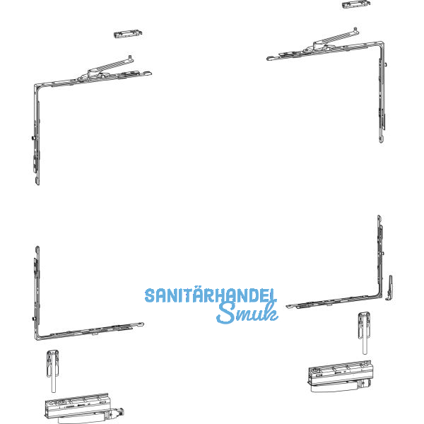 HAUTAU ATRIUM HKS 200 Z Grundkarton, Versatz 13 mm, links, 160 kg