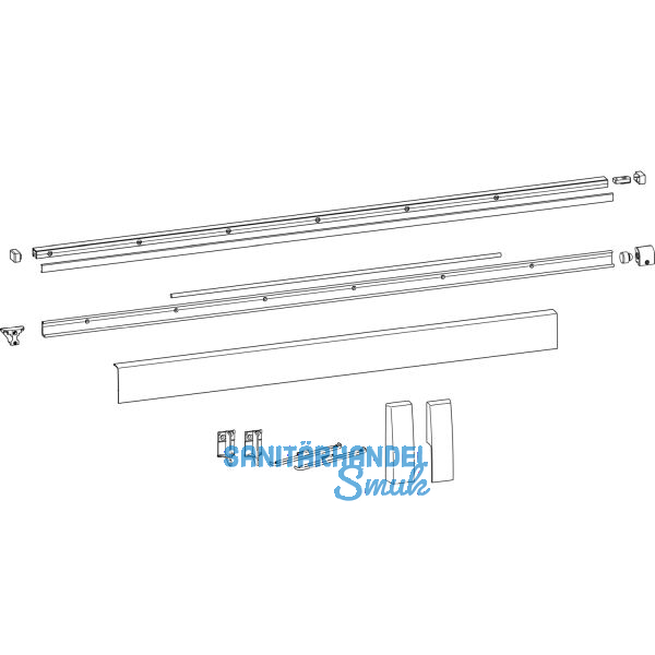 HAUTAU ATRIUM HKS 200Z/160S/SP Schienen-Set, FFB 901-1050 mm, wei�