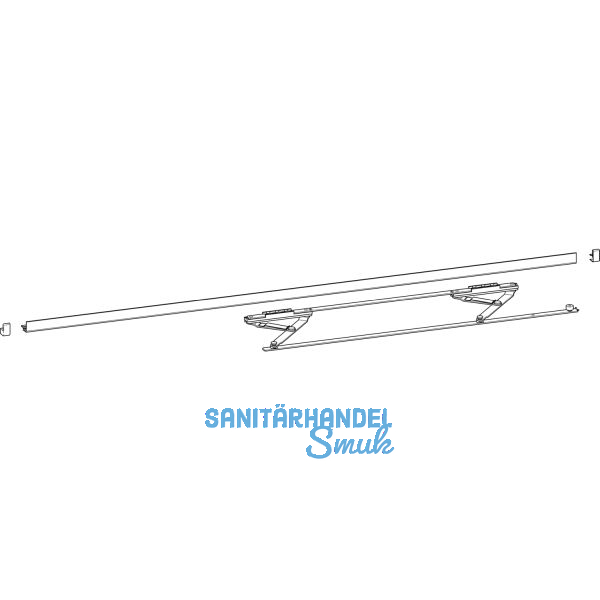 HAUTAU ATRIUM HKS 160 S Gleitscheren-Set, Halteschiene, wei�, FFB 901-1250 mm