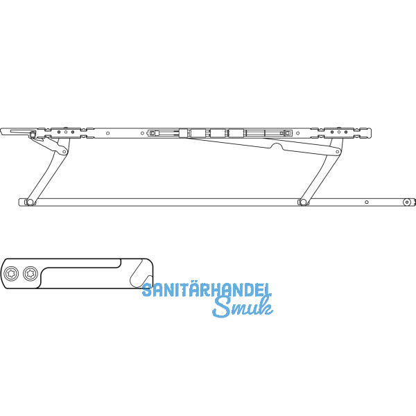 HAUTAU ATRIUM SP komfort Gleitscheren-Set, FFB 1251-1650 mm, rechts