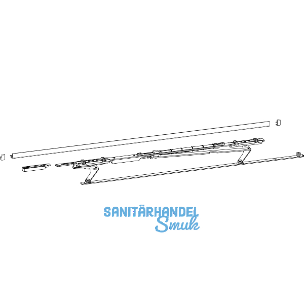 HAUTAU ATRIUM SP Gleitscheren-Set, Halteschiene, FFB 901-1250 mm, wei�, rechts