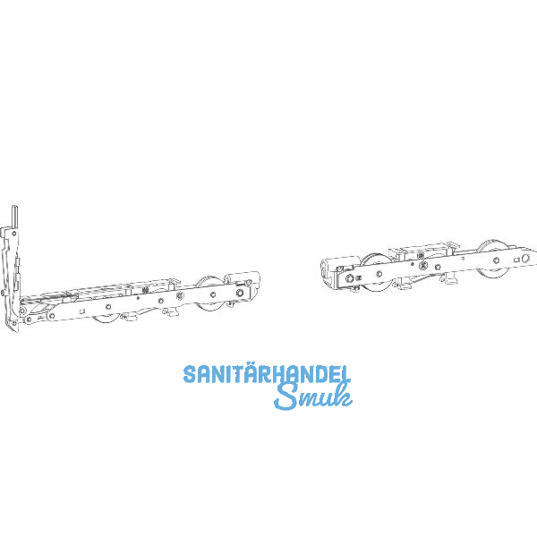 HAUTAU ATRIUM HS 330 Grundkarton Laufwagen, 330 kg, Stahl verzinkt silberf�rbig