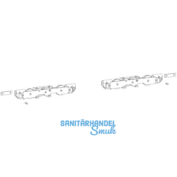 HAUTAU ATRIUM HS 440 Grundkarton Tandemlaufwagen, 440 kg, Stahl verzinkt silber