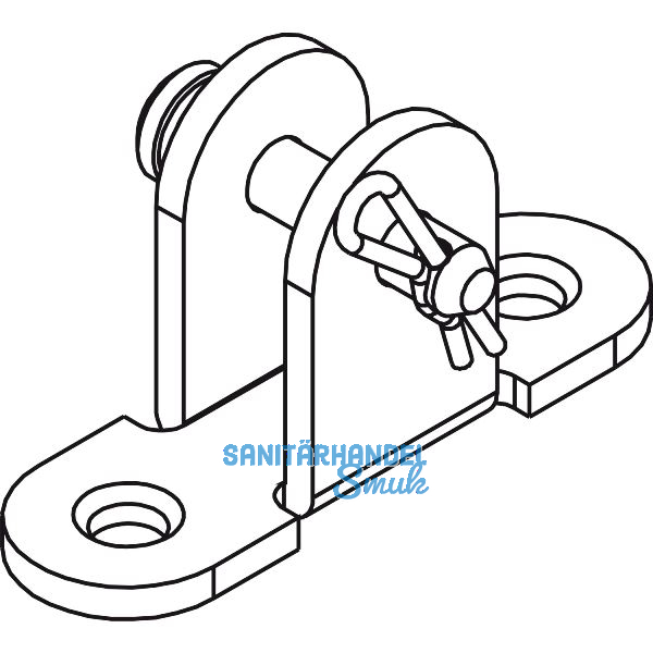 HAUTAU Gelenkbock 6 zu Winkelkonsole, Stahl verzinkt silberf�rbig