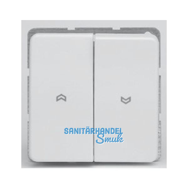 HAUTAU Wippschalter WS 010, Doppelschalter 230V, Auf-Stop-Zu, Kunststoff wei�