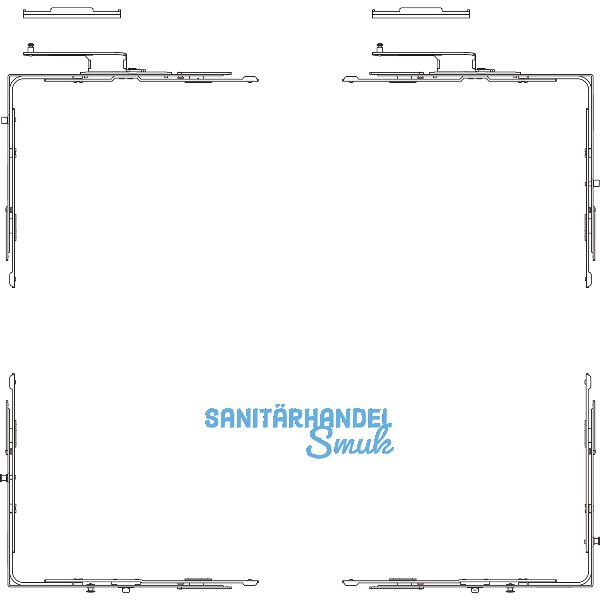 HAUTAU ATRIUM HKS 180/150 Z/E Grundkarton Eckumlenkung Versatz 9 mm links