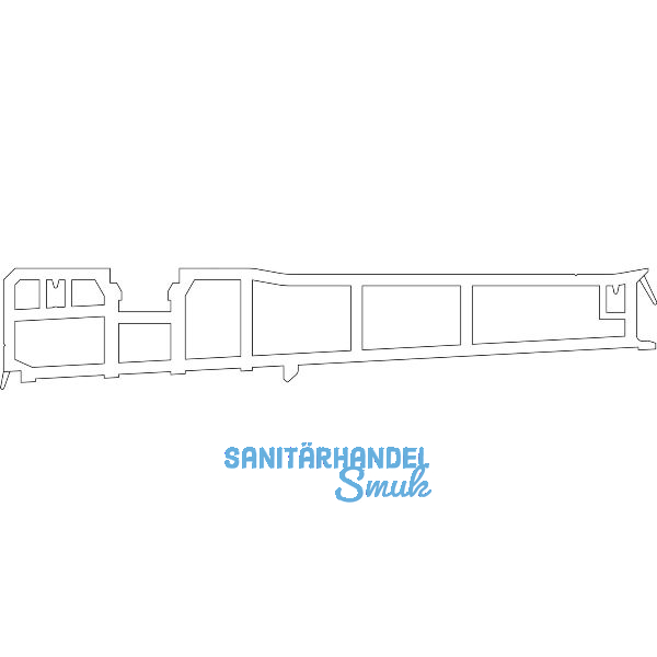 HAUTAU ThermoTop Aufbauprofil 4 TS 78-87 mm, L=6500 mm, Kunststoff grau