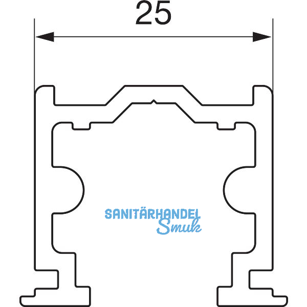 HAUTAU ATRIUM HS F�hrungsschiene Nr. 6, L=5500 mm, fl�chenb�ndig, Alu silber