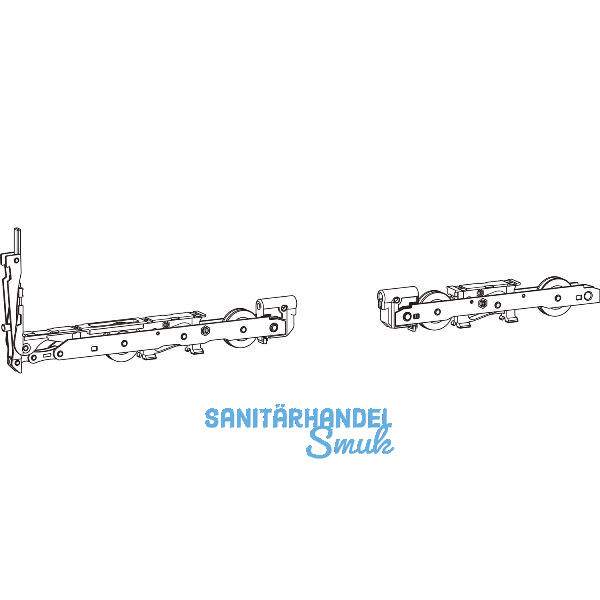 HAUTAU ATRIUM HS 330 +8 Grundkarton Laufwagen, 330 kg, f�r PVC-Profile, Stahl