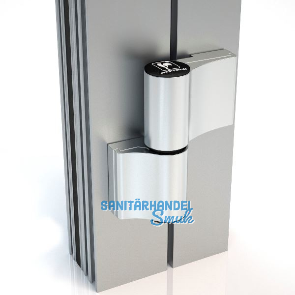 HAHN T�rband 4 AT, 2-teilig 20/65/58 mit Ankerschraube, silber eloxiert