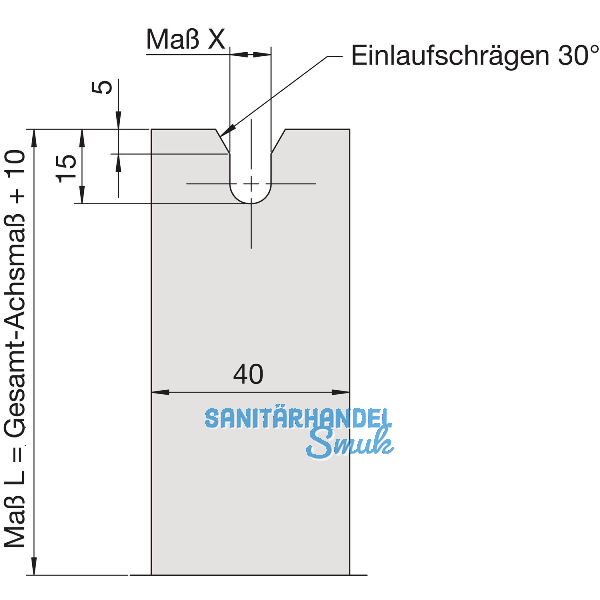 HAUTAU Gabelmitnehmer f�r Verriegelungsantrieb SM2, X=8,3 mm, Achsma� 75 mm