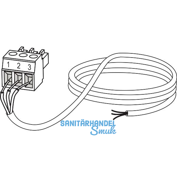 HAUTAU Anschlussleitung SBS Comfort Drive 24V 3-poliger Stecker L=3 m grau