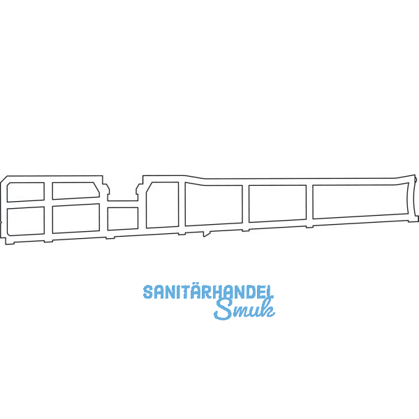 HAUTAU ThermoTop Aufbauprofil 2 TS 88-92 mm, L=3500 mm, Kunststoff grau