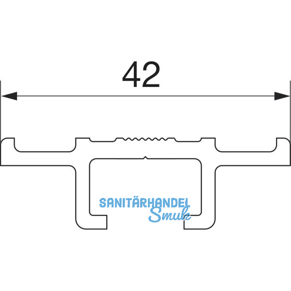 HAUTAU ATRIUM HS F�hrungsschiene Nr. 1/1, L=6500 mm, Alu silber eloxiert