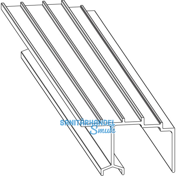 MACO HS F�hrungsschiene oben mit Blende, TS 68 mm, silber, L=2500 mm (N19913)