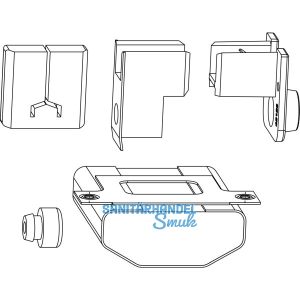MACO HS Zubeh�r f. F�hrung oben mit Blende, 68/23 mm, Schema A, schwarz (101307)