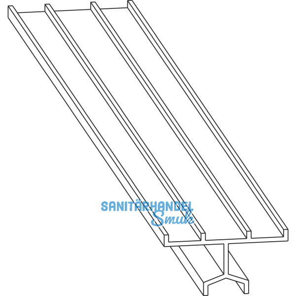 MACO HS F�hrungsschiene oben universal nieder, silber, L=2500 mm (N20913)