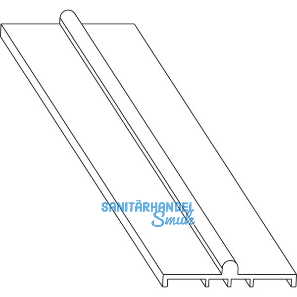 MACO HS Laufschiene unten flach, H=5 mm, silber, L=5000 mm (N20215)