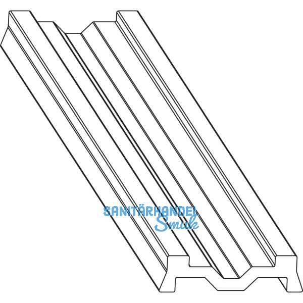 MACO Fiber-Therm Aufsatzschiene f�r Fixfl�gel L=3500 B=42 mm GFK silber (454793)
